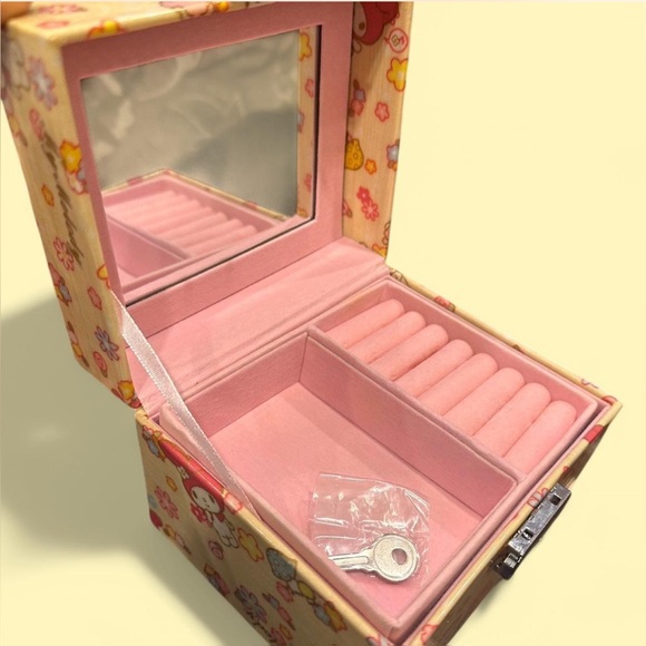Sanrio Other - My Melody Sanrio Floral Jewelry Box with Mirror and Key
